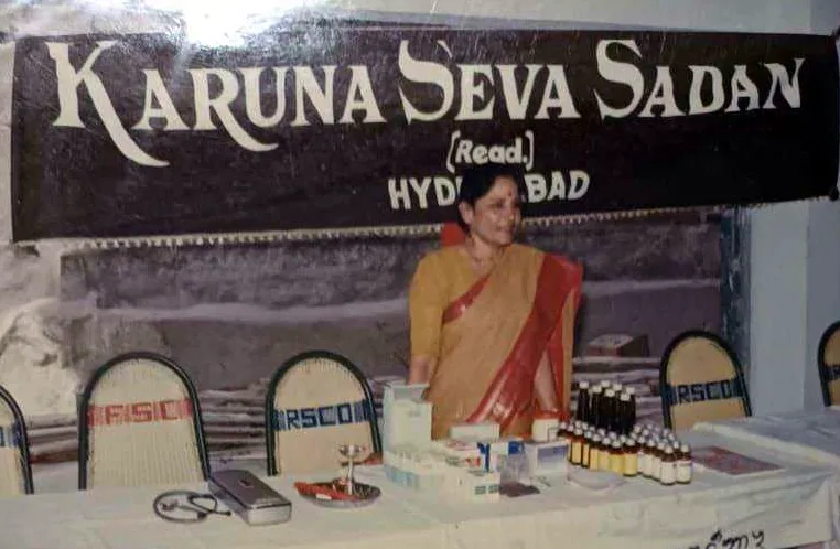 Medicines laid out at a KSS camp