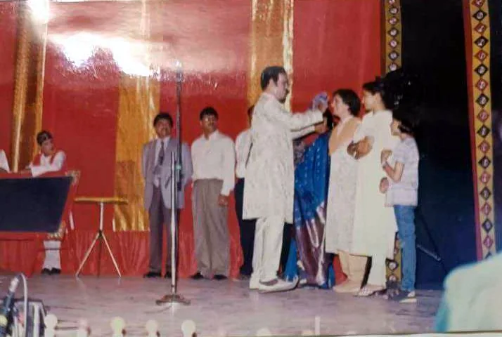 On stage at a KSS cultural programme
