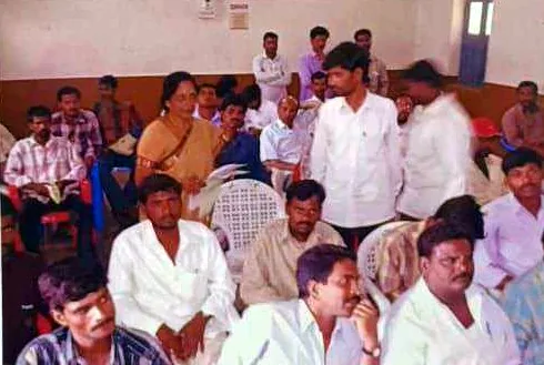 Trainees during a training programme