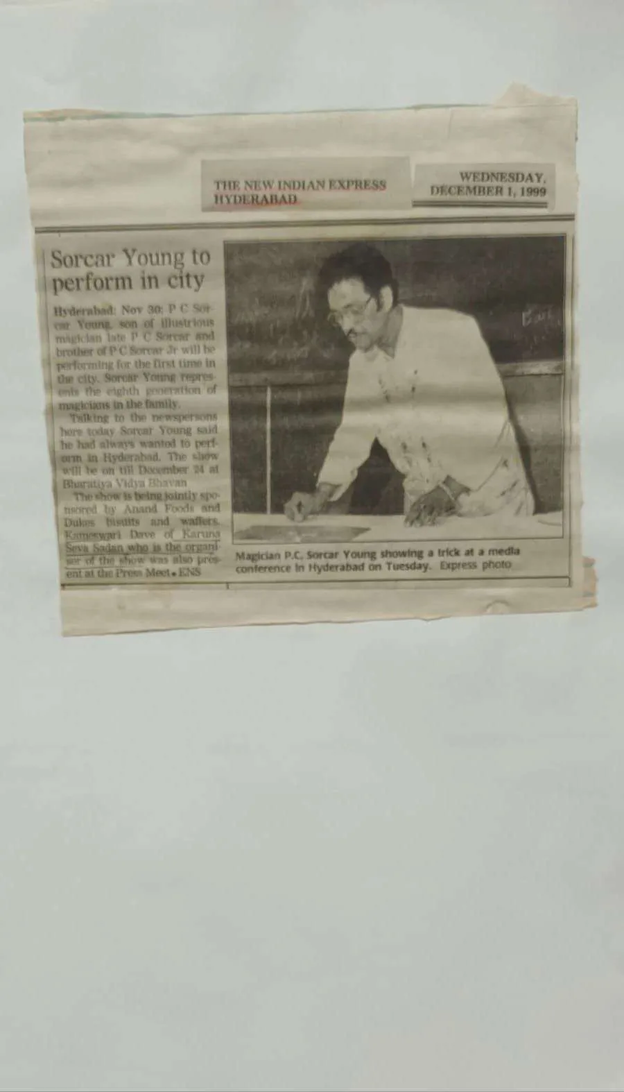 The New Indian Express: Sorcar Young to perform in city