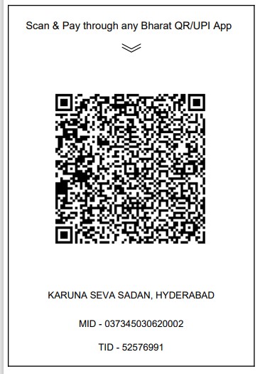 Bharat QR code to donate to Karuna Seva Sadan via UPI